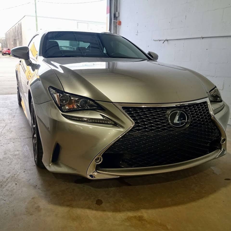 The same Lexus RC repaired and refinished